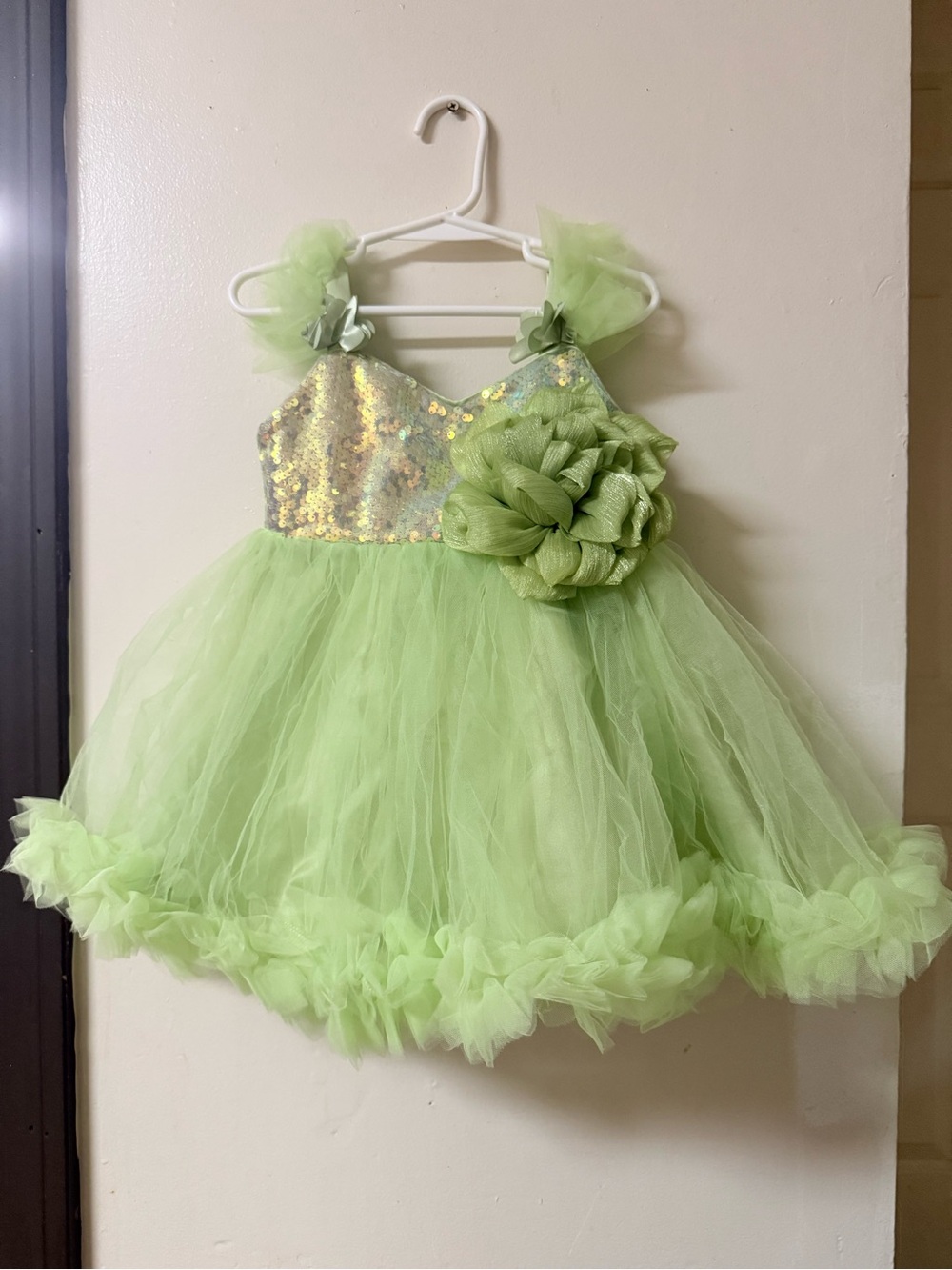 Toddler Girls Green Party Dress